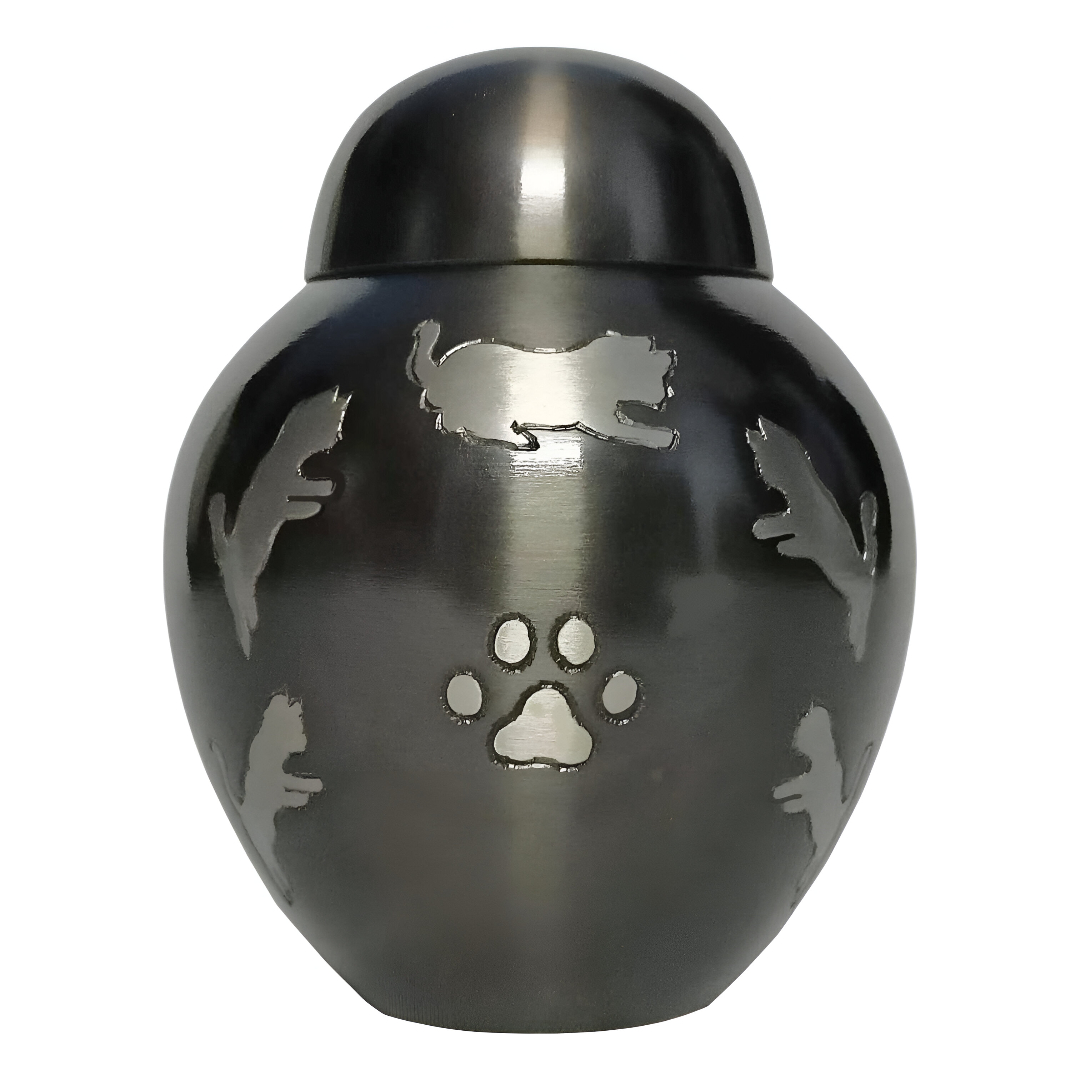 GREY DOM TOM PATTERN URN 