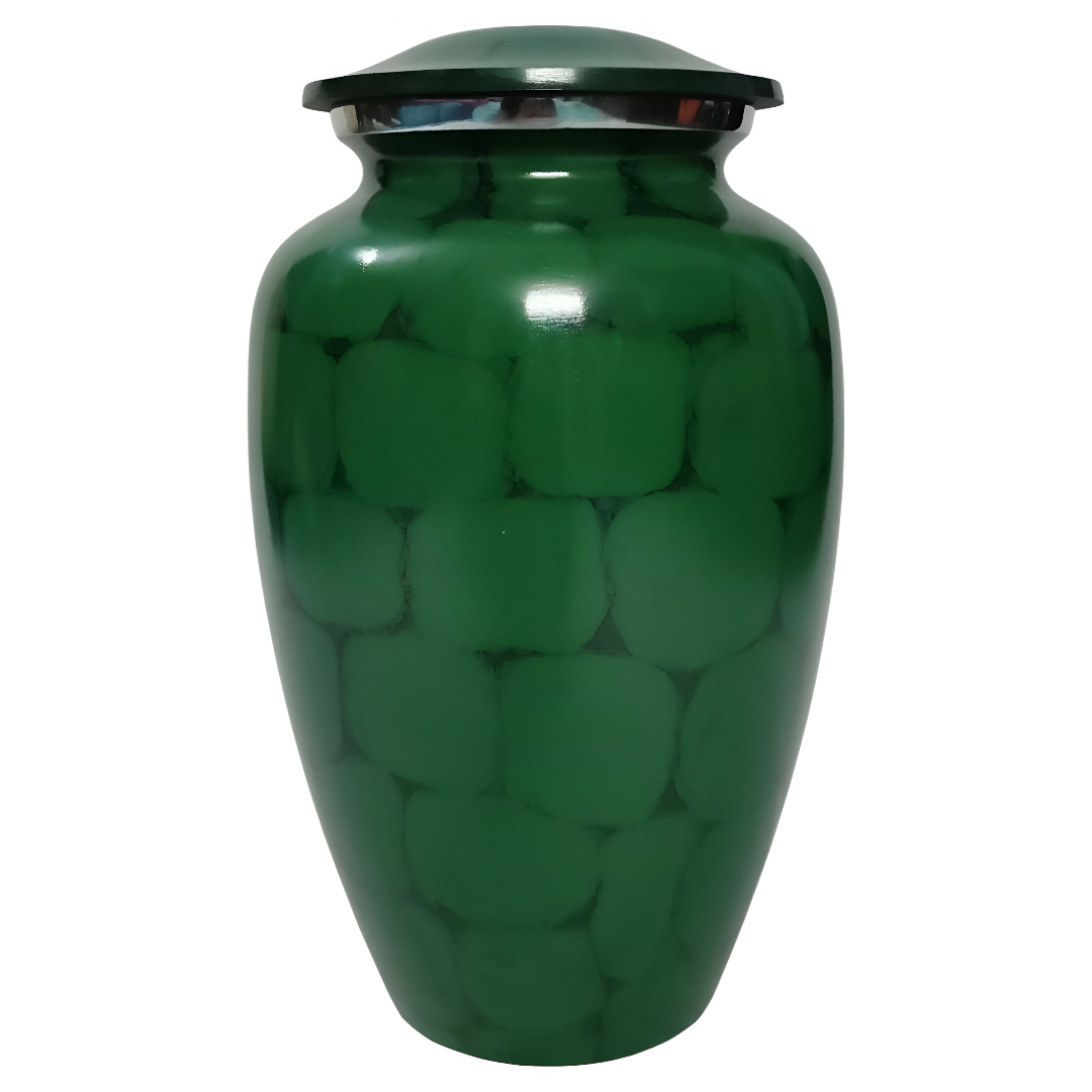 DARK GREEN URN