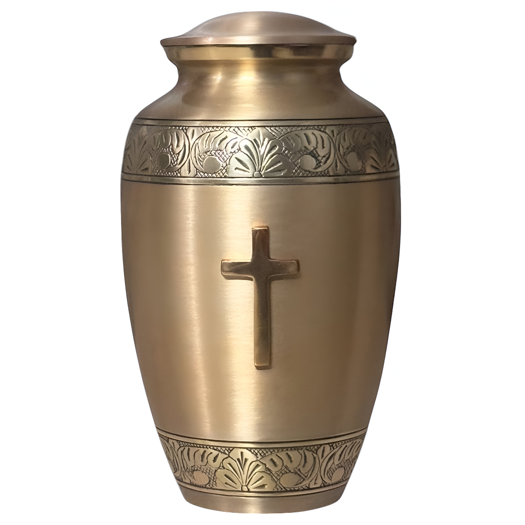 GOLDEN CROSS URN 